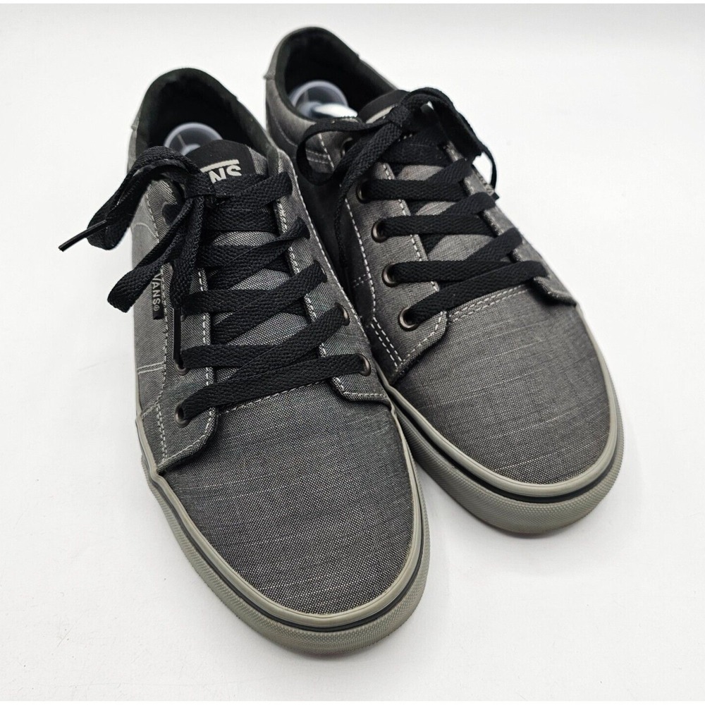 Vans Mens Low Top Skate Shoes Sneakers‎ Size 7 Gray Skateboarding Lace Up